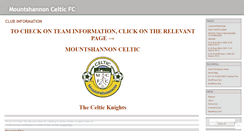 Desktop Screenshot of mountshannonceltic.wordpress.com