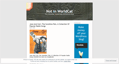 Desktop Screenshot of notinworldcat.wordpress.com