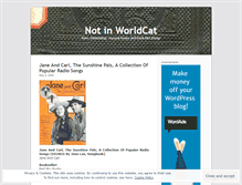 Tablet Screenshot of notinworldcat.wordpress.com