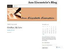 Tablet Screenshot of anneisenstein.wordpress.com