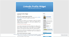 Desktop Screenshot of linkedinprofilewidget.wordpress.com