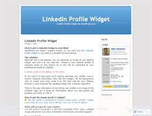 Tablet Screenshot of linkedinprofilewidget.wordpress.com