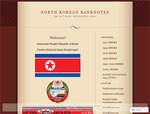 Tablet Screenshot of dprkbanknotes.wordpress.com