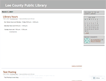 Tablet Screenshot of leecountylibrary.wordpress.com