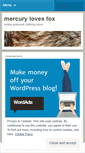 Mobile Screenshot of mercurylovesfox.wordpress.com