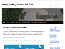 Tablet Screenshot of designthinkingseminar11.wordpress.com