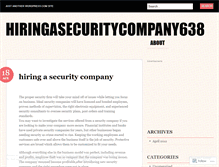 Tablet Screenshot of hiringasecuritycompany638.wordpress.com