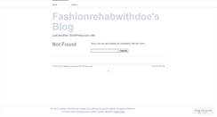 Desktop Screenshot of fashionrehabwithdoe.wordpress.com