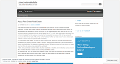 Desktop Screenshot of pinecreekrealestate.wordpress.com