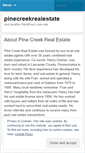 Mobile Screenshot of pinecreekrealestate.wordpress.com