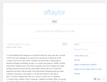 Tablet Screenshot of aftaylor.wordpress.com