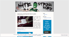 Desktop Screenshot of hateisastrongword.wordpress.com