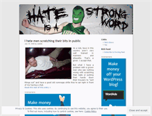 Tablet Screenshot of hateisastrongword.wordpress.com