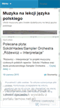 Mobile Screenshot of muzykanalekcji.wordpress.com