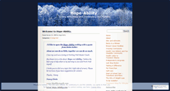 Desktop Screenshot of hopeability.wordpress.com