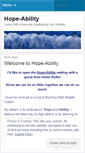 Mobile Screenshot of hopeability.wordpress.com