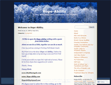 Tablet Screenshot of hopeability.wordpress.com