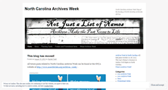 Desktop Screenshot of ncarchivesweek.wordpress.com