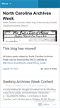 Mobile Screenshot of ncarchivesweek.wordpress.com