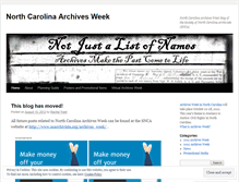 Tablet Screenshot of ncarchivesweek.wordpress.com