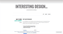 Desktop Screenshot of interestingdesign.wordpress.com