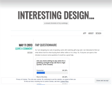 Tablet Screenshot of interestingdesign.wordpress.com
