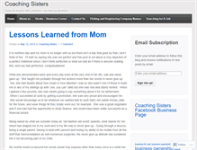 Tablet Screenshot of coachingsisters.wordpress.com