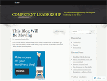 Tablet Screenshot of competentleadership.wordpress.com