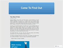 Tablet Screenshot of cometofindout.wordpress.com