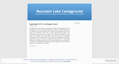 Desktop Screenshot of mountainlakecampground.wordpress.com