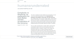 Desktop Screenshot of humansrunderrated.wordpress.com