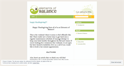 Desktop Screenshot of elementsofbalance.wordpress.com