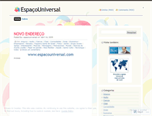 Tablet Screenshot of espacouniversal.wordpress.com