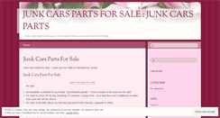 Desktop Screenshot of junkcarspartsforsaleikk.wordpress.com