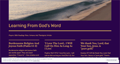 Desktop Screenshot of learningfromgodsword.wordpress.com