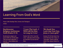 Tablet Screenshot of learningfromgodsword.wordpress.com