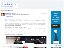 Tablet Screenshot of icantwhistle.wordpress.com