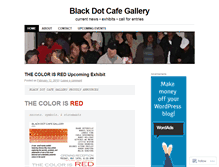 Tablet Screenshot of blackdotcafegallery.wordpress.com
