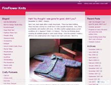 Tablet Screenshot of fireflowerknits.wordpress.com