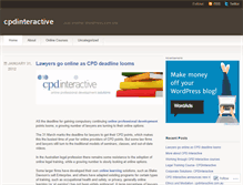 Tablet Screenshot of cpdinteractive.wordpress.com