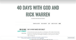 Desktop Screenshot of fortydayswithgod.wordpress.com