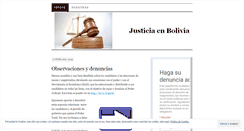 Desktop Screenshot of justiciaenbolivia.wordpress.com