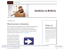 Tablet Screenshot of justiciaenbolivia.wordpress.com