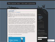 Tablet Screenshot of cancerthetrip.wordpress.com