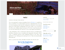 Tablet Screenshot of aliceandkev.wordpress.com