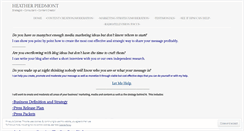 Desktop Screenshot of heatherpiedmontpress.wordpress.com
