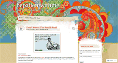 Desktop Screenshot of bepatientwithme.wordpress.com