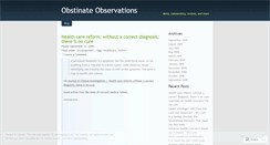 Desktop Screenshot of obstinateobservations.wordpress.com