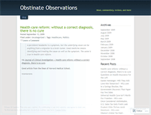 Tablet Screenshot of obstinateobservations.wordpress.com