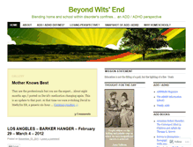 Tablet Screenshot of beyondwitsend.wordpress.com